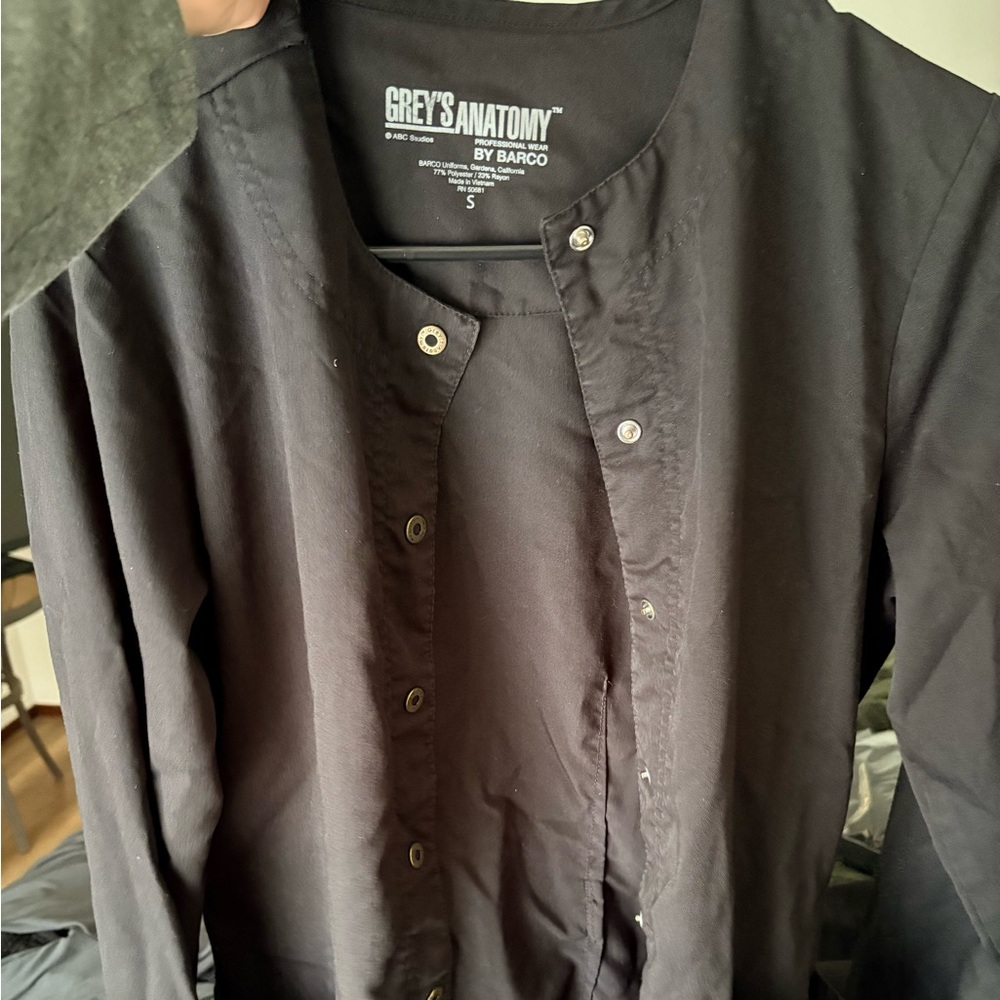 Grey's Anatomy Black Medical Scrub Jacket